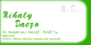 mihaly daczo business card